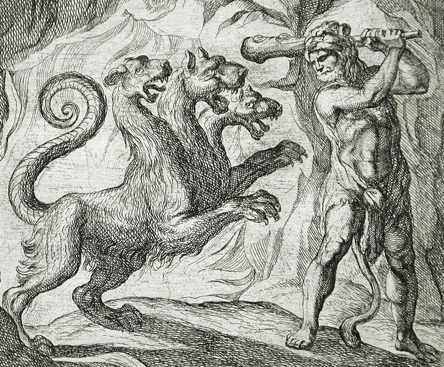 Hercules taming Cerberus